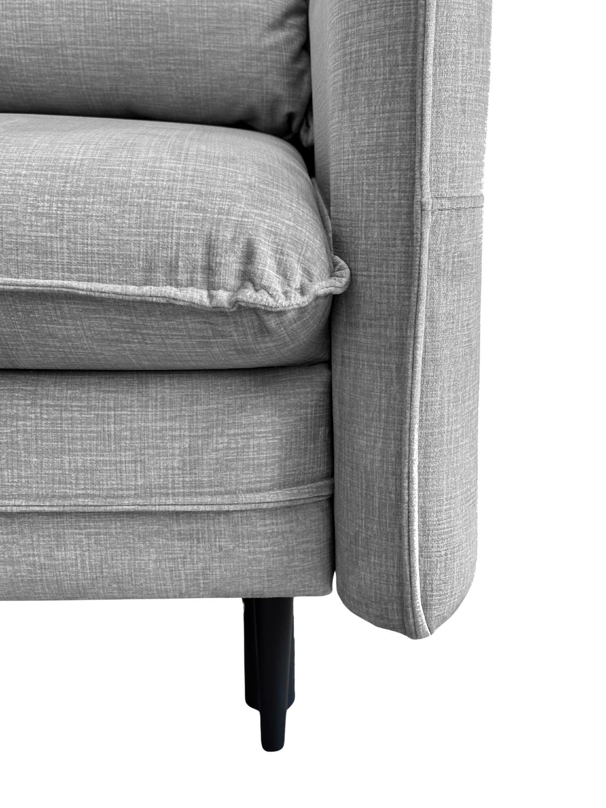 Ecksofa mit Bettkasten Melody Grau S: 170x235 cm - Schwarz/Grau, Design, Textil (170/235cm) - MID.YOU
