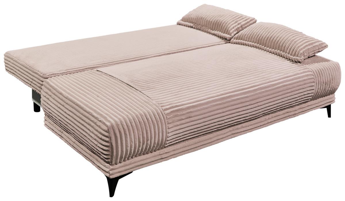 2-sitzer-sofa Mit Schlaffunktion Sally B: 211 Cm - Schwarz/Rosa, KONVENTIONELL, Textil (211/96/105cm) - MID.YOU