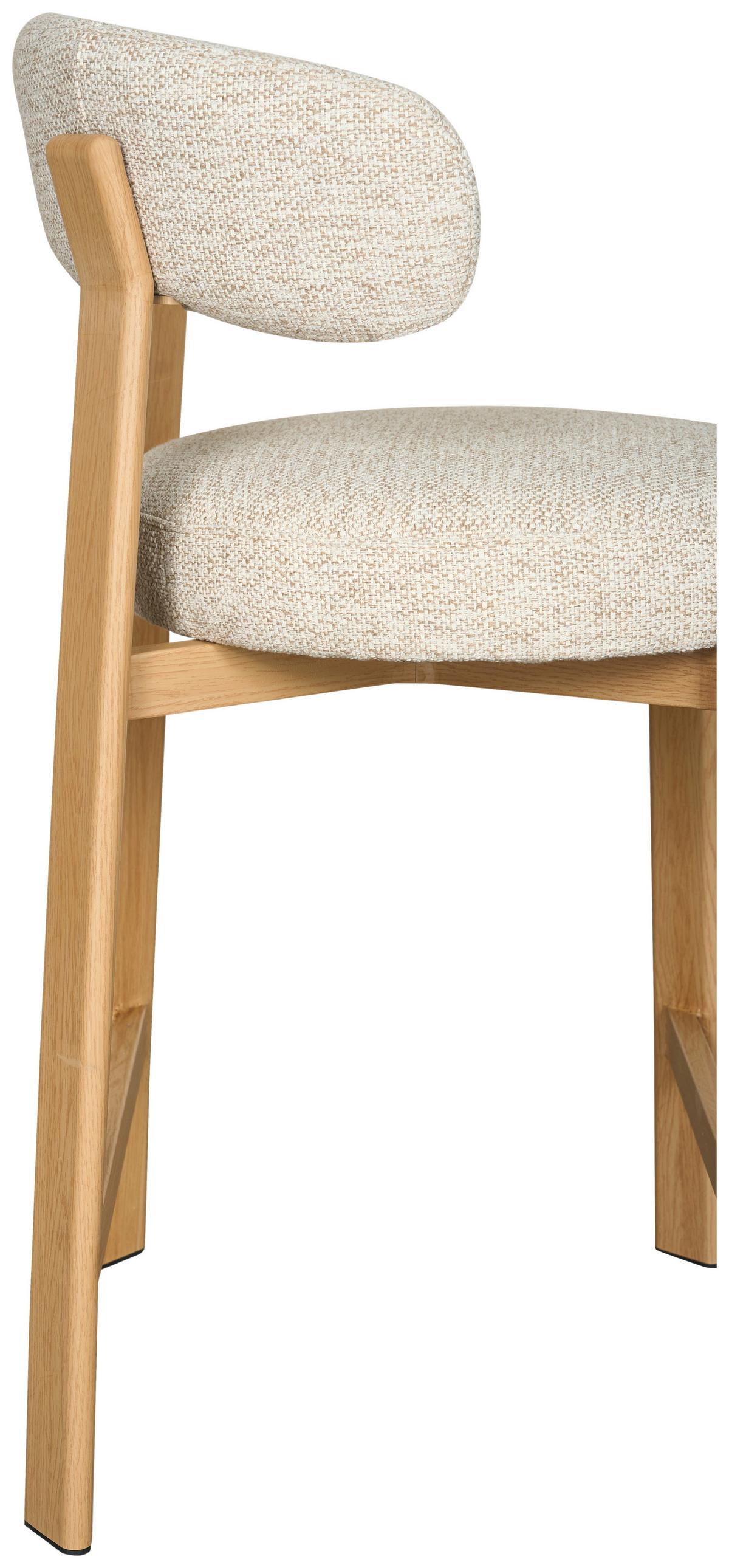 Barhocker Bilbao Eichefarben/Beige B: 52 cm - Eichefarben/Beige, MODERN, Textil/Metall (52/90,5/53,5cm) - Livetastic