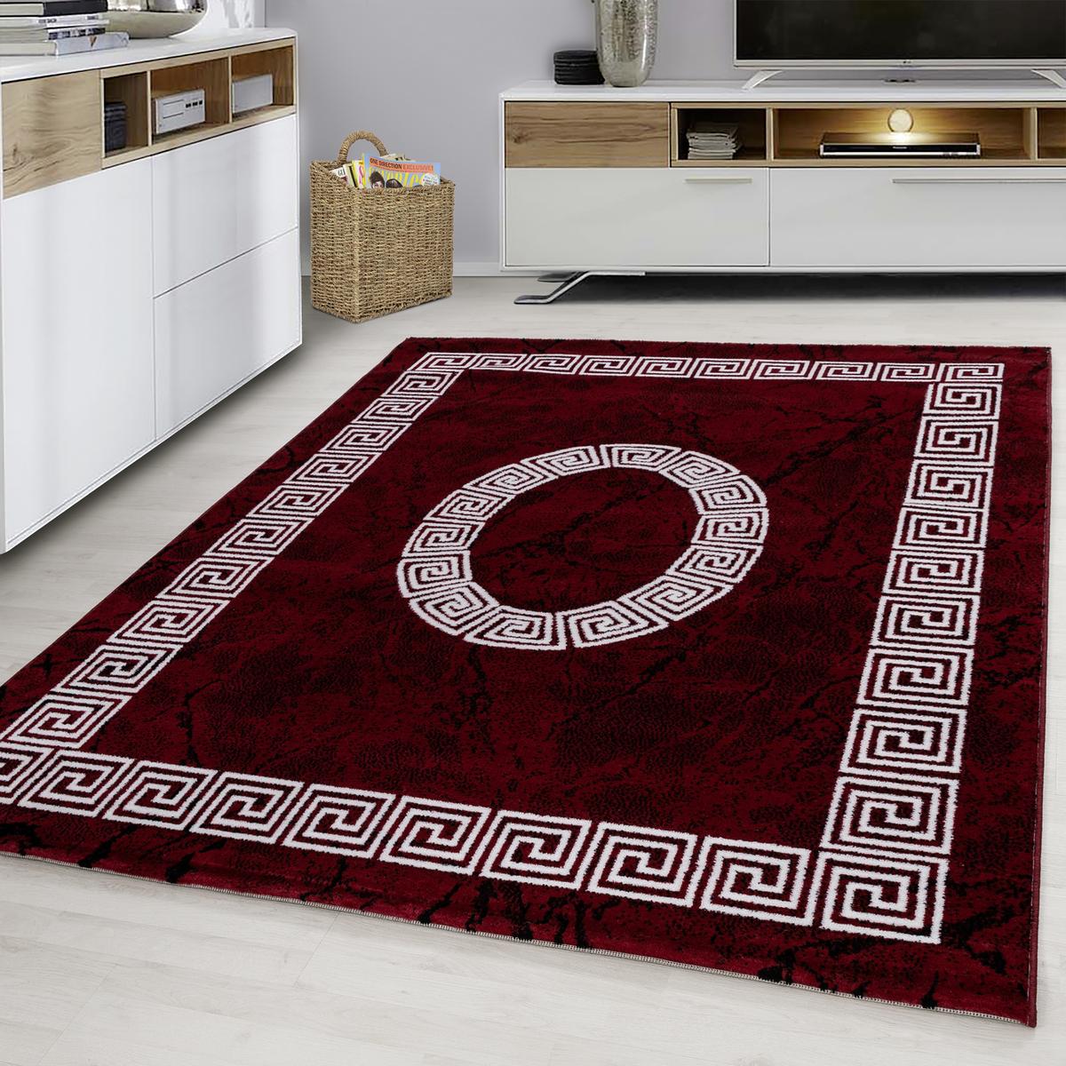 Webteppich Rot/Weiß Naturfaser Plus 80x150 cm - Rot/Weiß, Design, Textil (80/150cm)