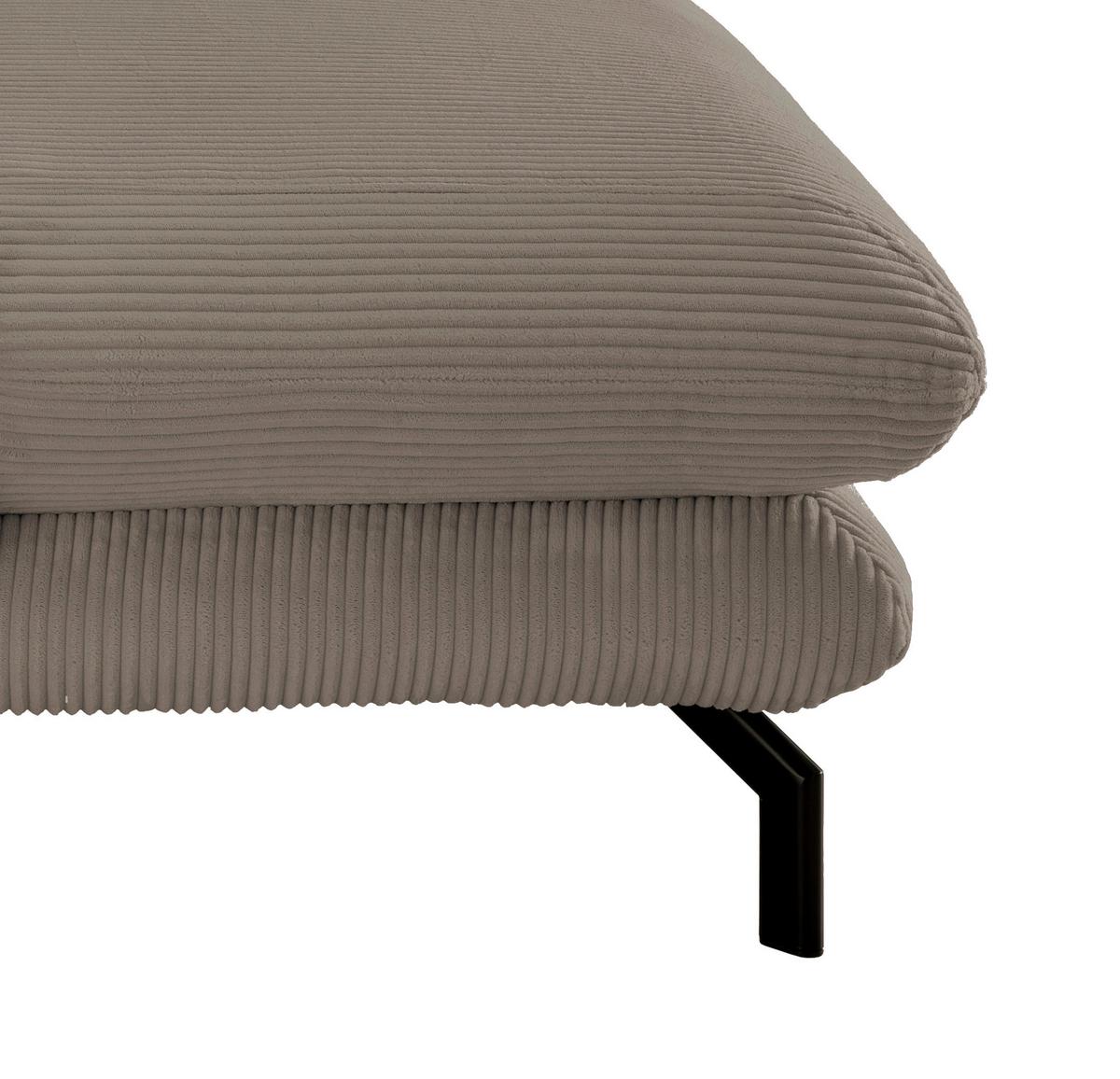 Xxl-sessel Lava Graubraun B: 111 Cm - Graubraun/Schwarz, MODERN, Textil (111/101/167cm) - Livetastic