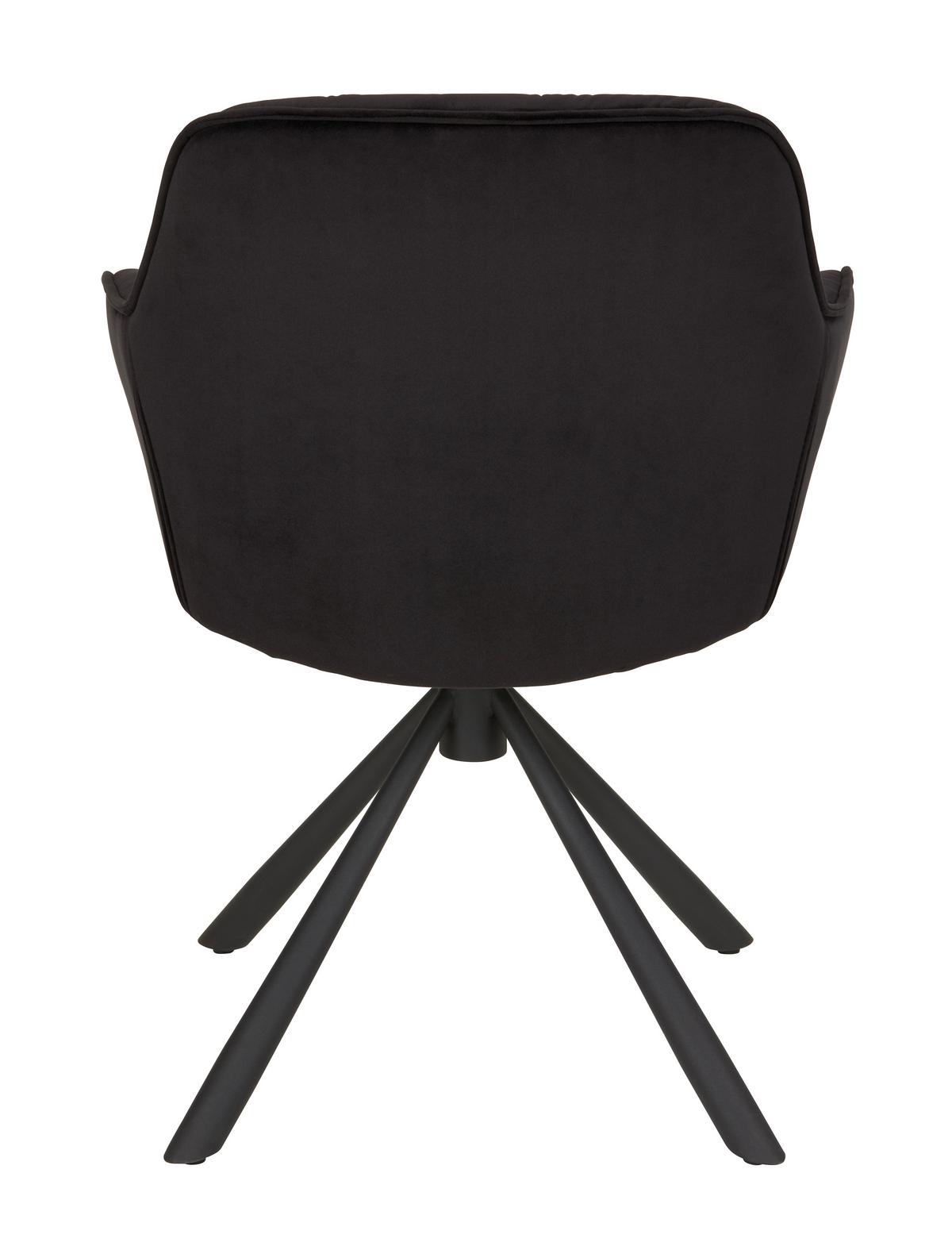 Židle EILEEN černá - černá, Lifestyle, kov/textil (68/86/64cm) - Premium Living