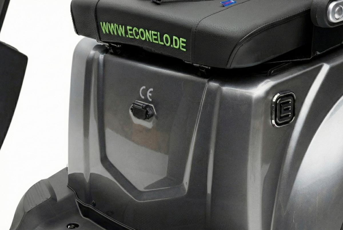 E-Seniorenmobil YOGI-IQL Lithium-Akku, 3-Rad, 1000W - Grau, Basics, Kunststoff/Metall (152/67/102cm)