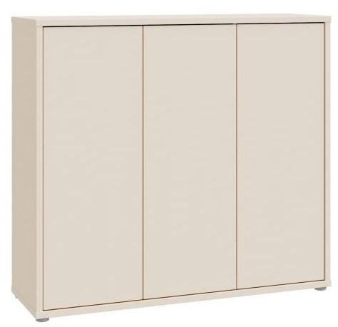 Skriňa na topánky ALICE, kašmírová, š: 109 cm - piesková/sivá, Modern, kompozitné drevo/plast (109,2/99,1/34,9cm)