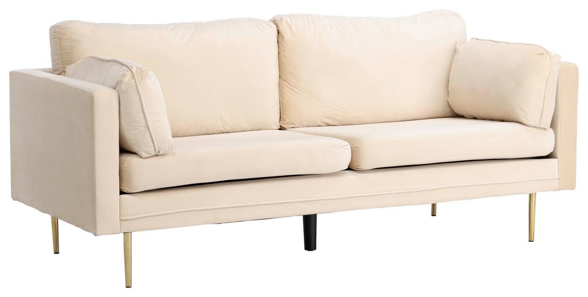 2-sitzer-sofa Boom - Beige/Goldfarben, Design, Textil/Metall (203/84/90cm) - Livetastic