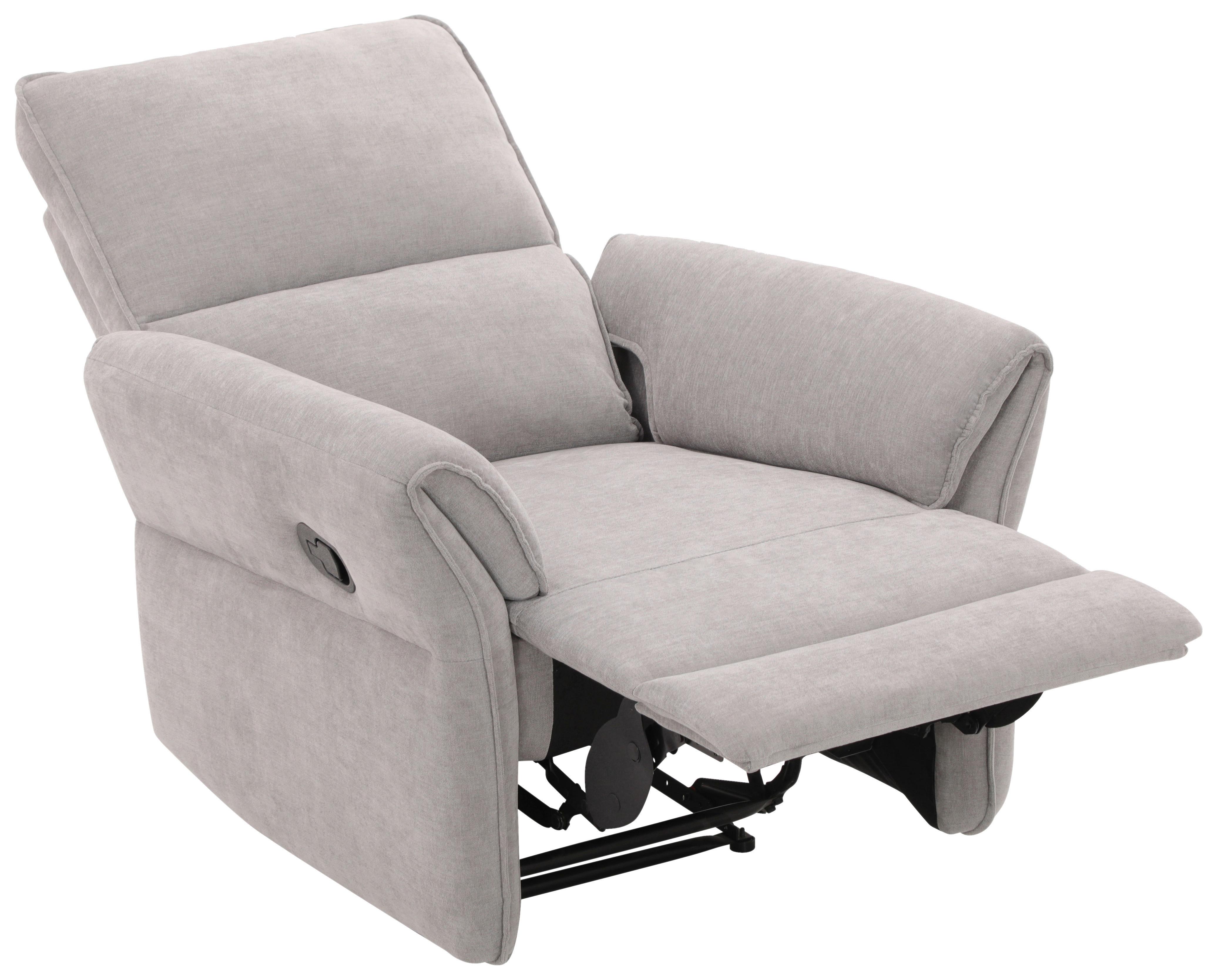 Relaxsessel Redon Grau B: 85 cm - Schwarz/Grau, Basics, Holz/Textil (85/103/92cm) - Livetastic
