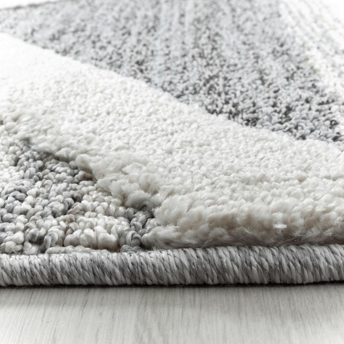 Tkaný koberec 120x170cm, sivá - sivá, Konventionell, textil (120/170cm)