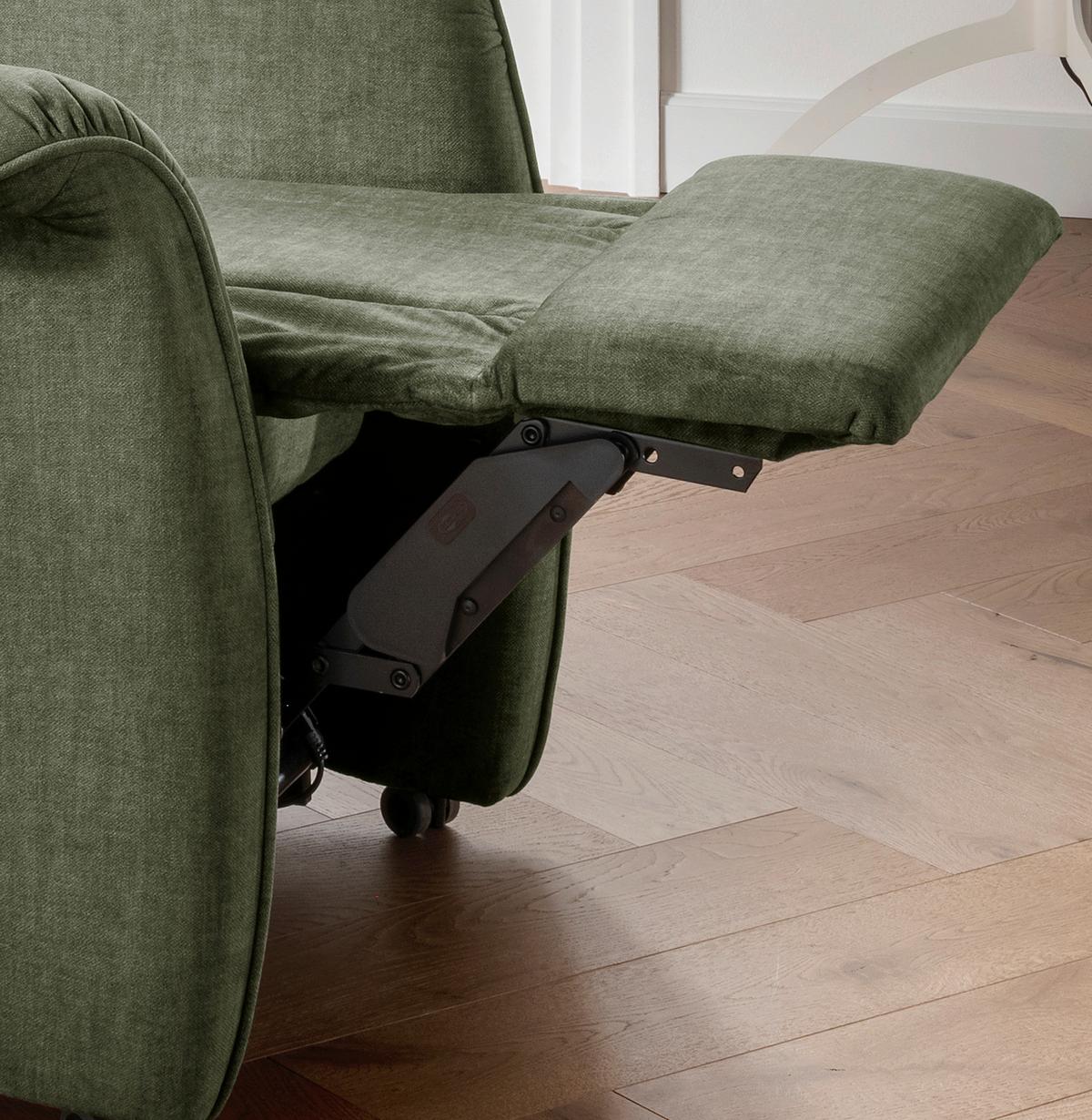 Fernsehsessel Harry Dunkelgrün B: 77 Cm - Dunkelgrün/Schwarz, Design, Textil (77/107/88cm) - Livetastic