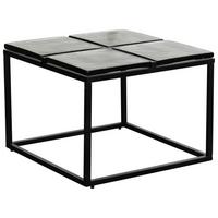 Couchtisch Schwarz L: 58 cm - Schwarz, Design, Glas/Metall (58/58/43,5cm) - MID.YOU