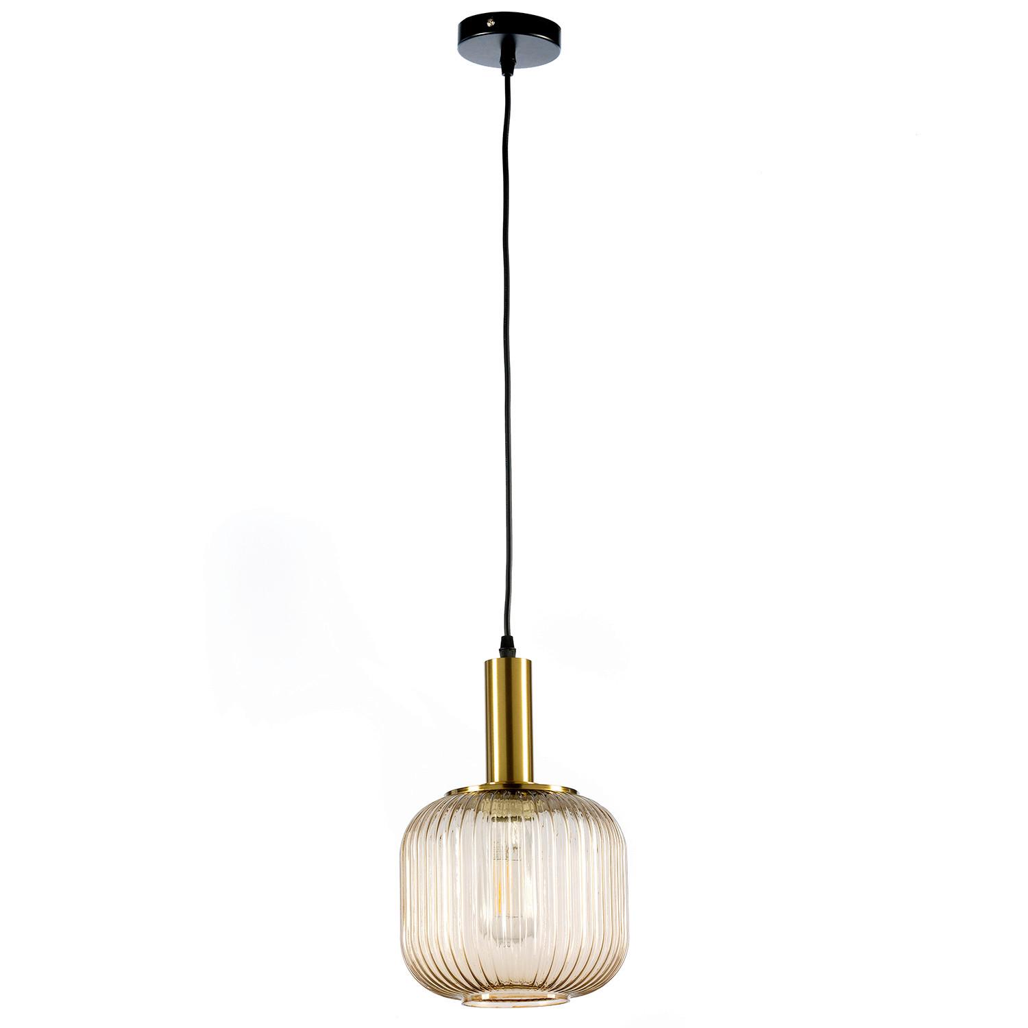 Hängeleuchte Doroty Braun D: 20 cm - Braun, KONVENTIONELL, Metall (20/105cm)