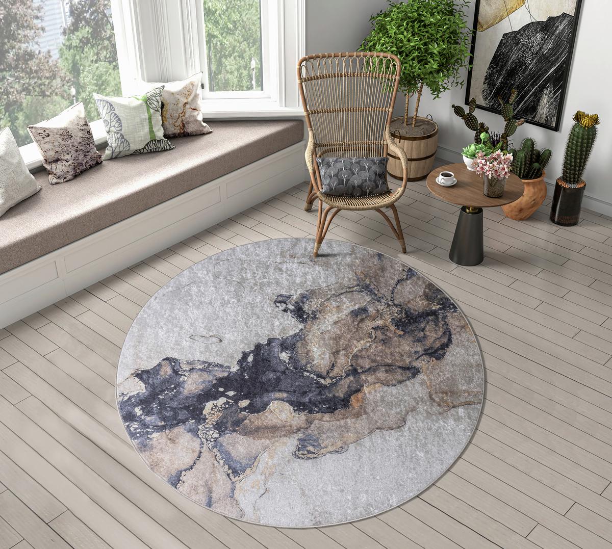 Szőnyeg Vera Átmérő Kb. 120cm - színes, Modern, textil (120cm) - Luca Bessoni