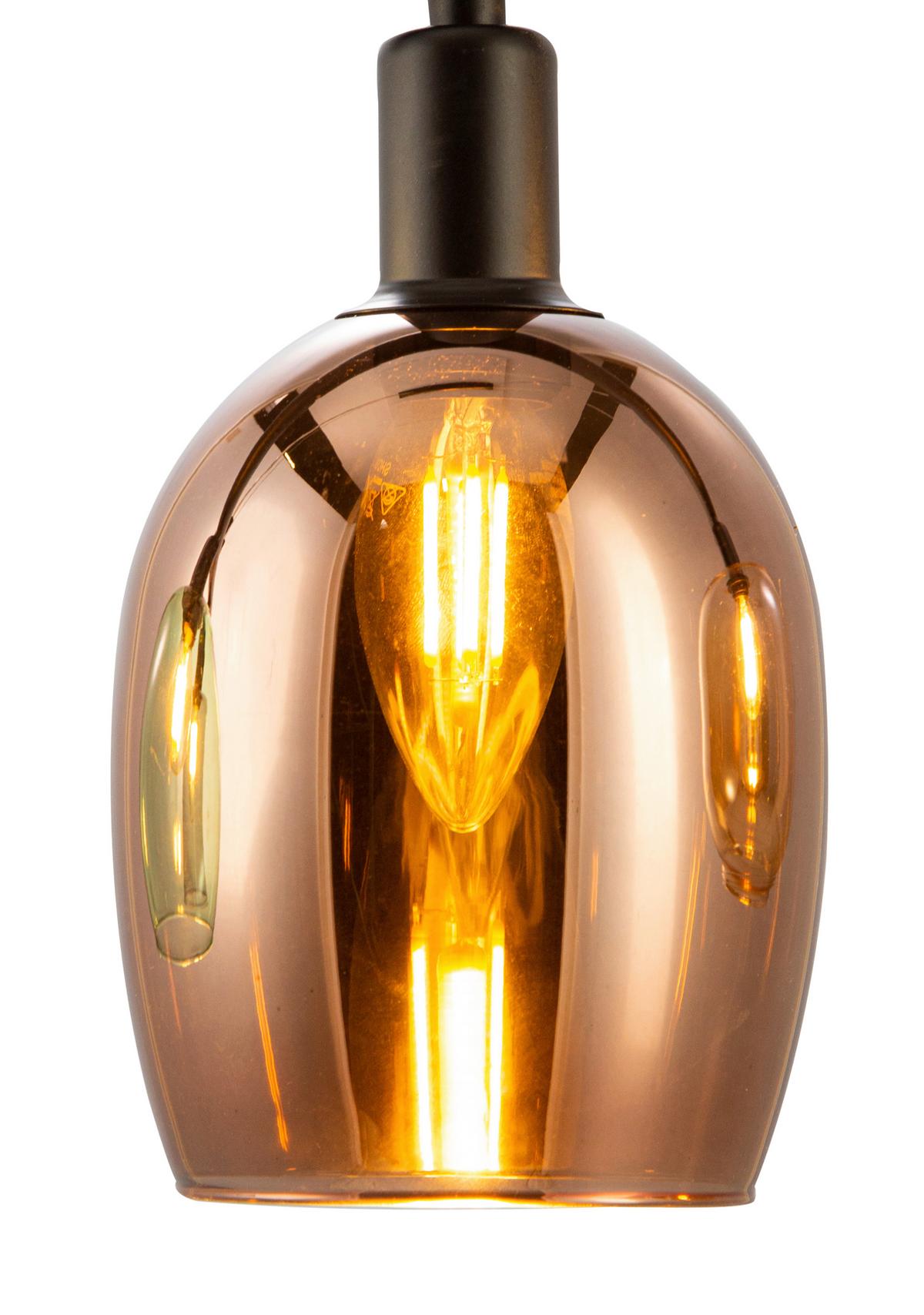 Deckenleuchte 60170408  Telesto - Braun/Grau, Trend, Glas (70/29,5/23cm) - Globo