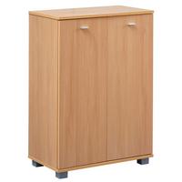 Skříňka na boty Taja buk - šedá/barvy stříbra, Konvenční, kompozitní dřevo (60/90/35cm) - MID.YOU