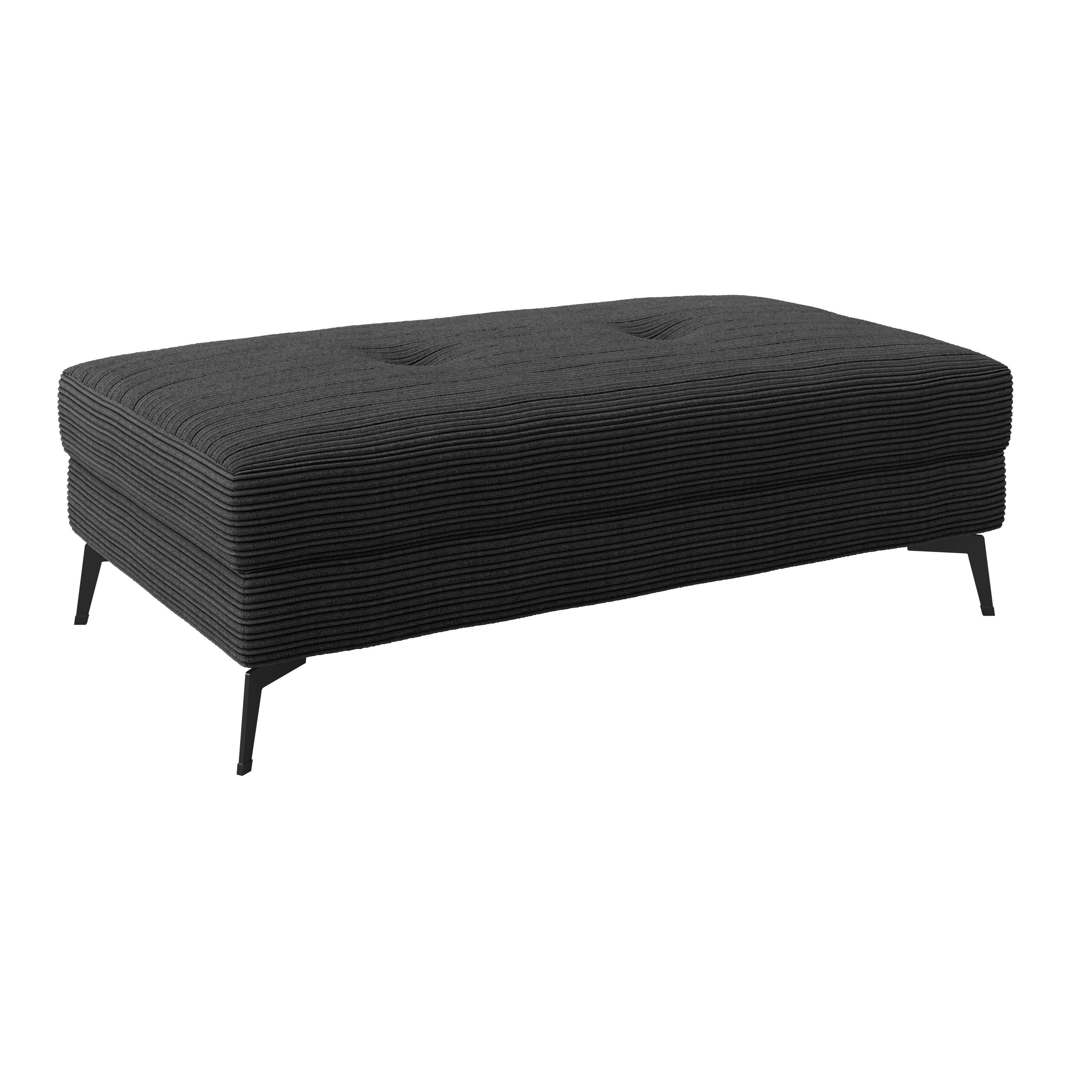 Hocker Zero Schwarz 140x80 cm - Schwarz, Trend, Textil (140/80cm)