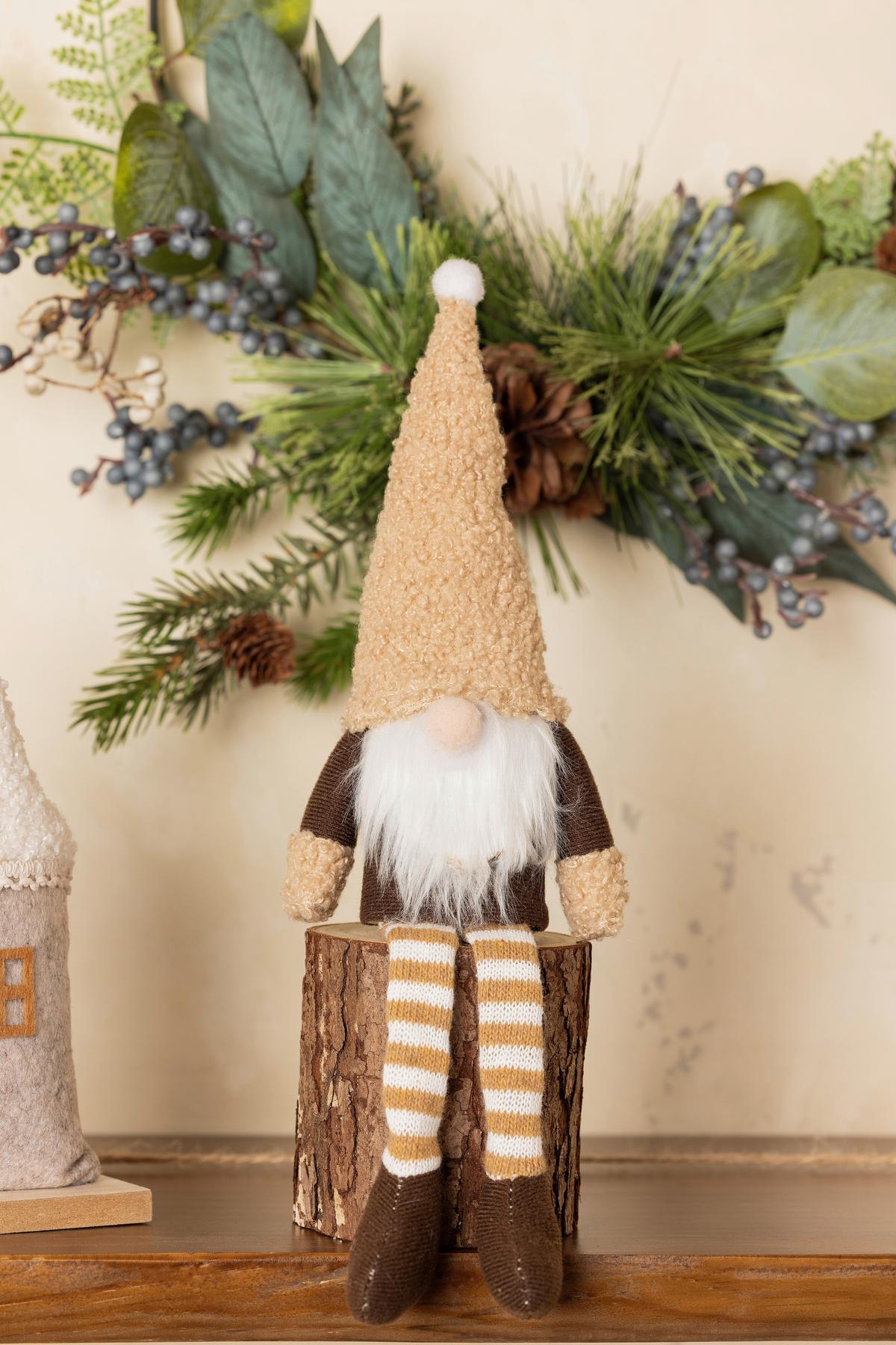 Weihnachtsfigur Joel - Braun/Weiß, KONVENTIONELL, Holzwerkstoff/Textil - Luca Bessoni