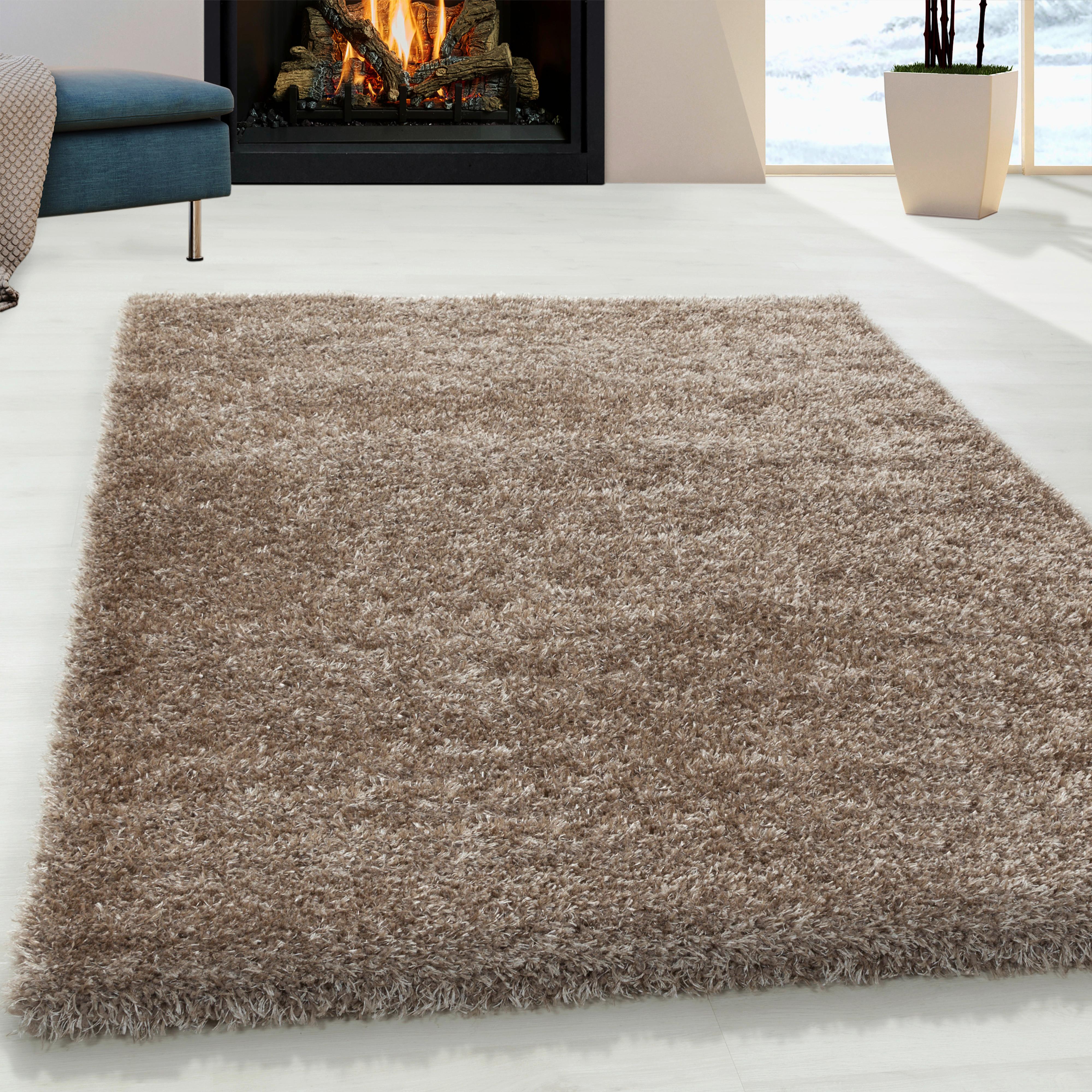 Koberec s vysokým vlasem BRILLIANT 120x170cm - šedohnědá, Basics, textil (120/170cm) - Novel