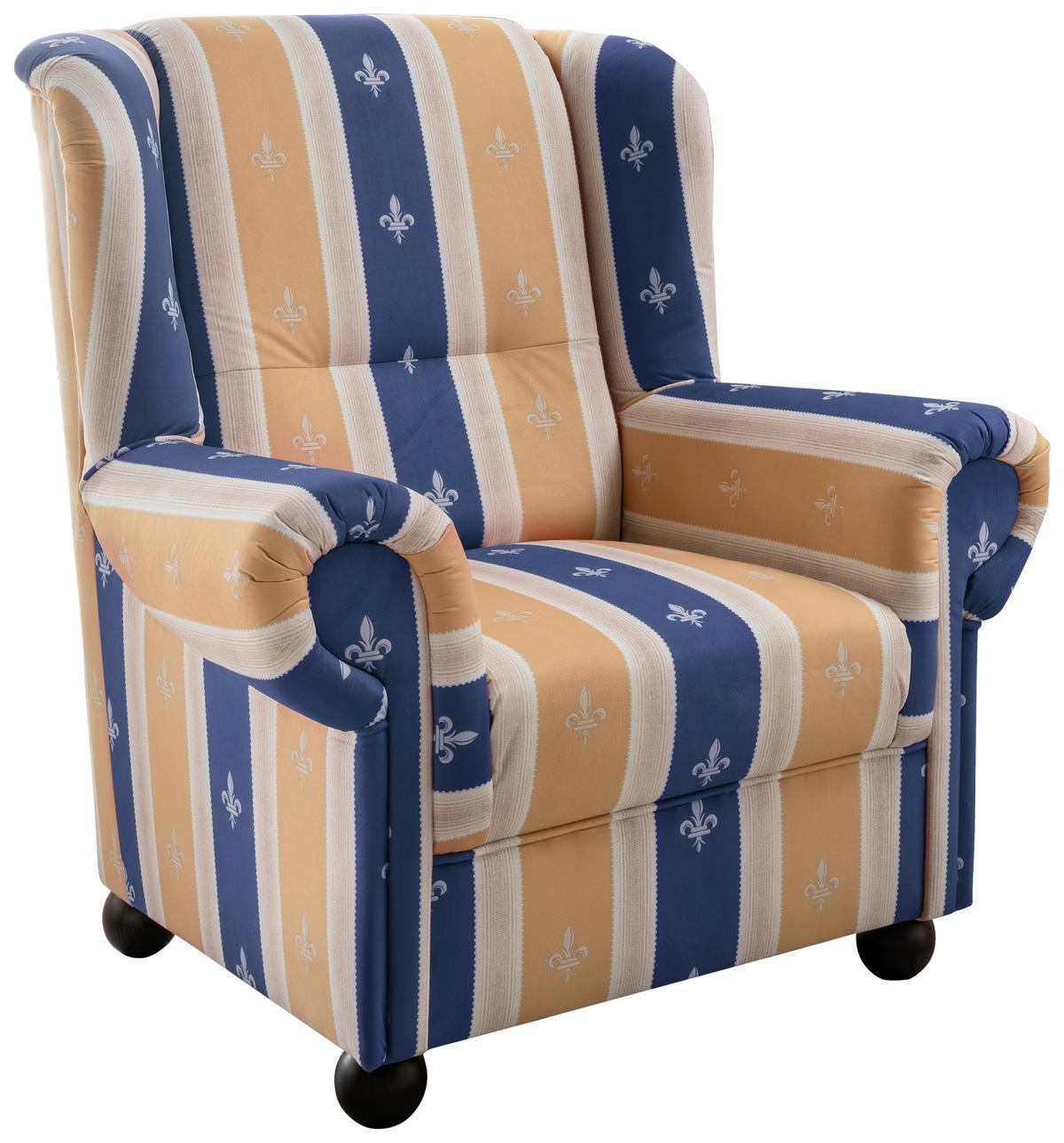 Sesselset Torello 2-Teilig Blau B: 92 cm - Blau, KONVENTIONELL, Textil (92/102/145cm) - Livetastic