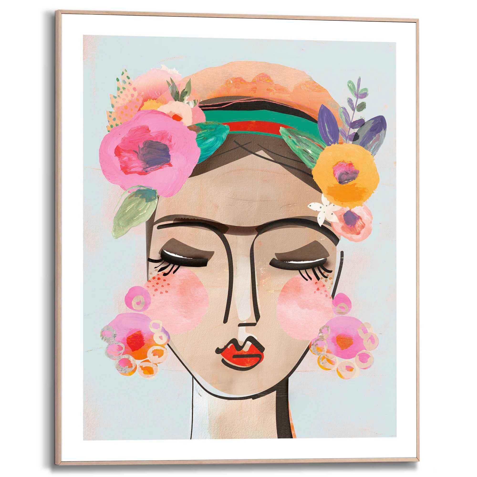 BILD Face 40x50 cm - Multicolor, Trend, Holzwerkstoff (40/50cm) - Reinders!
