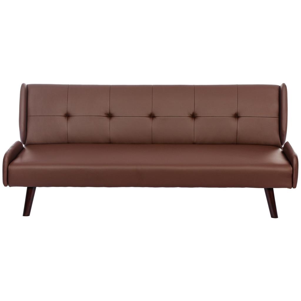 3-Sitzer-Sofa Rotterdam Mit Schlaffunktion Braun Lederlook