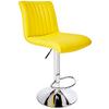 Barhocker höhenverstellbar mit Lehne Party Gelb/Chrom - Chromfarben/Gelb, MODERN, Textil/Metall (43/91-112/54cm) - MID.YOU