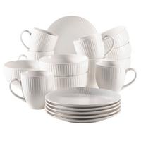 Frühstücksservice Dalia Weiß 18-Teilig - Basics, Keramik - Mäser