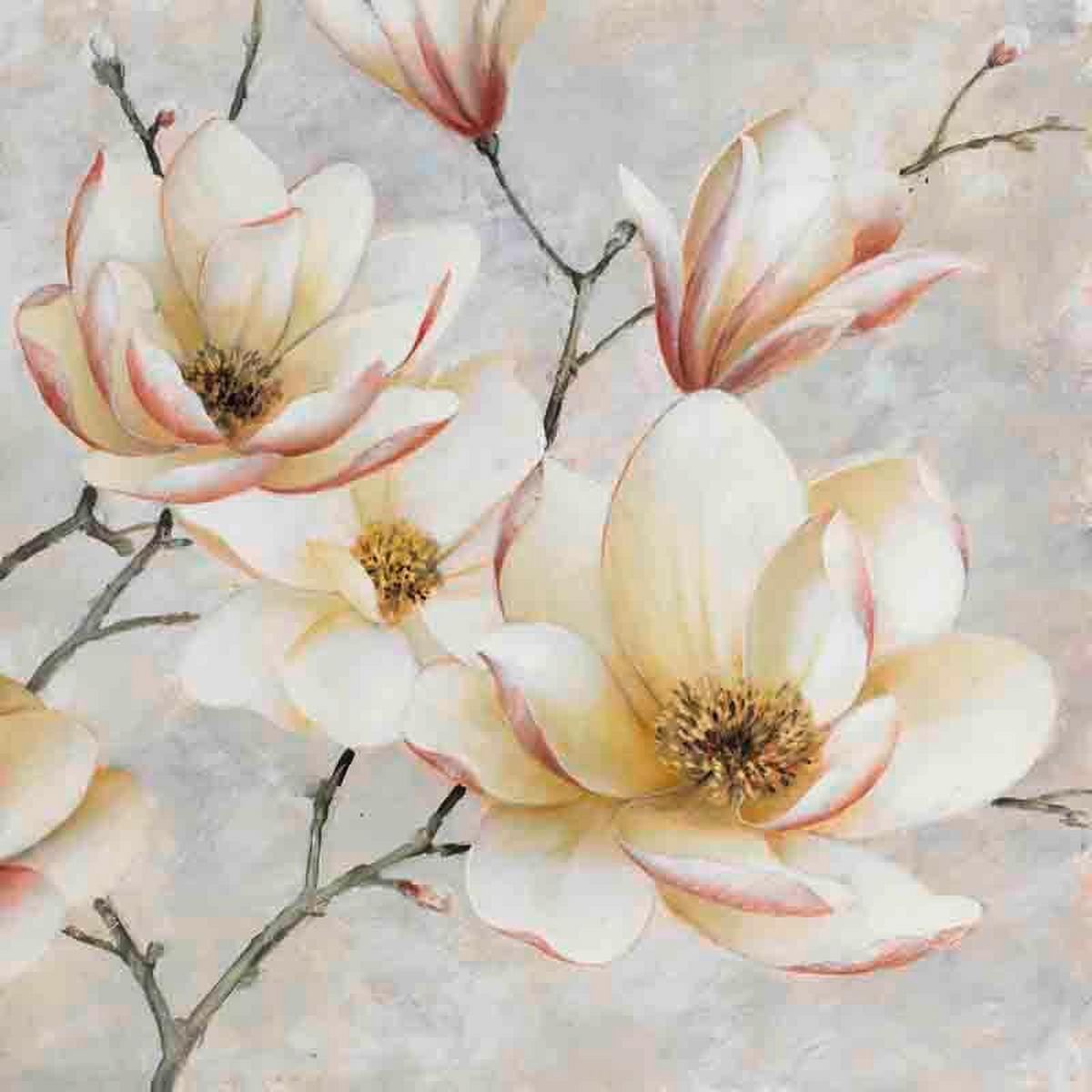 Olajfestmény 35/35cm - többszínű, Basics, textil (35/35cm)