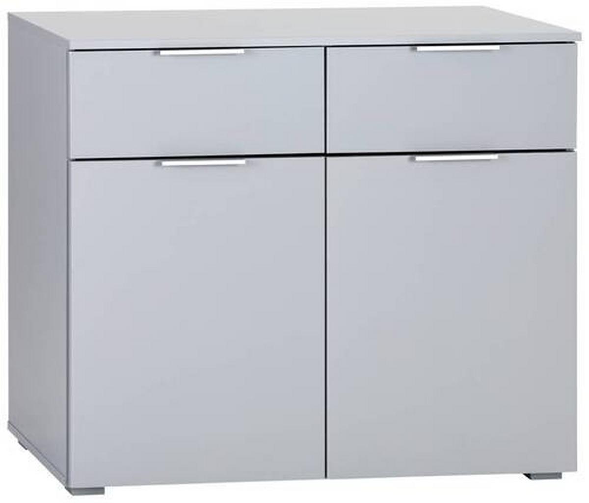 KOMODA ALABAMA - svetlosivá/hliníková, Modern, kompozitné drevo (93/81/42cm)