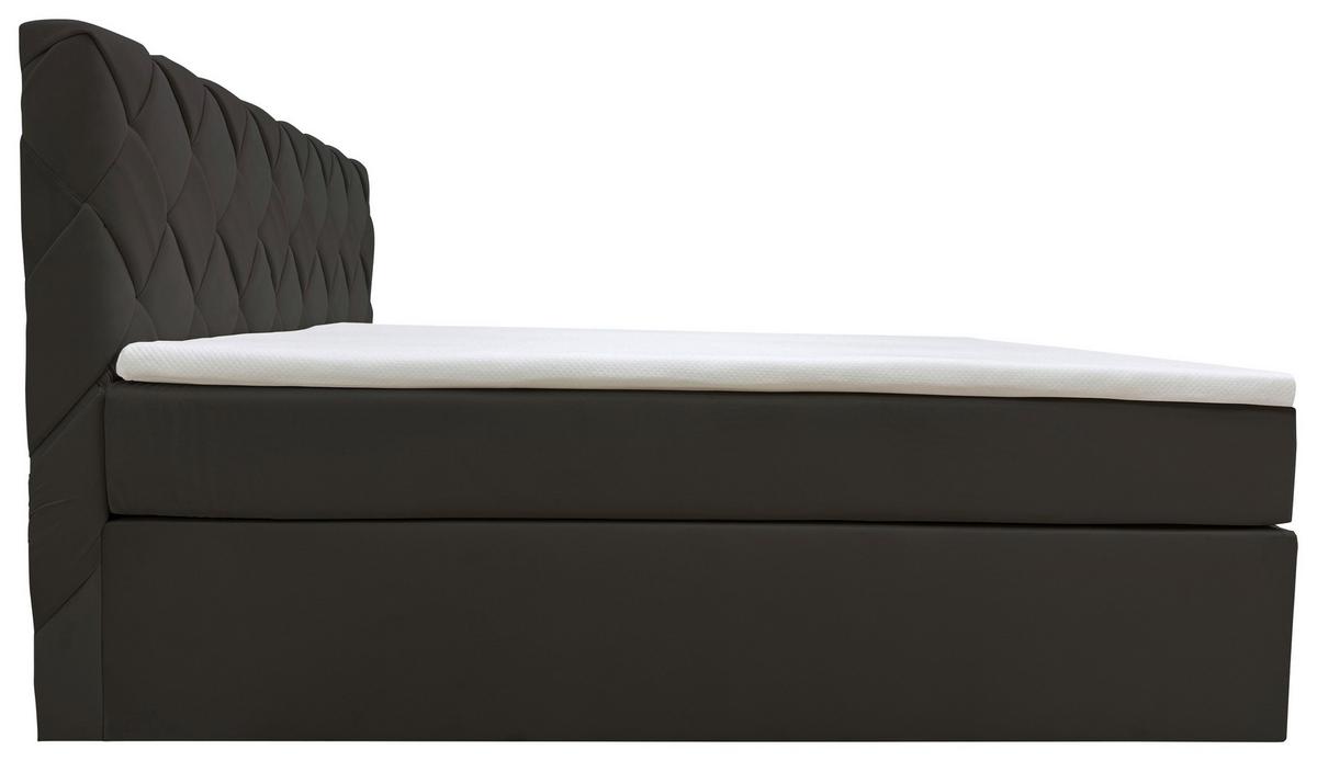 Boxbett Capri Schwarz, Lf: 180x200 cm - Schwarz, MODERN, Textil (180/200cm) - Livetastic