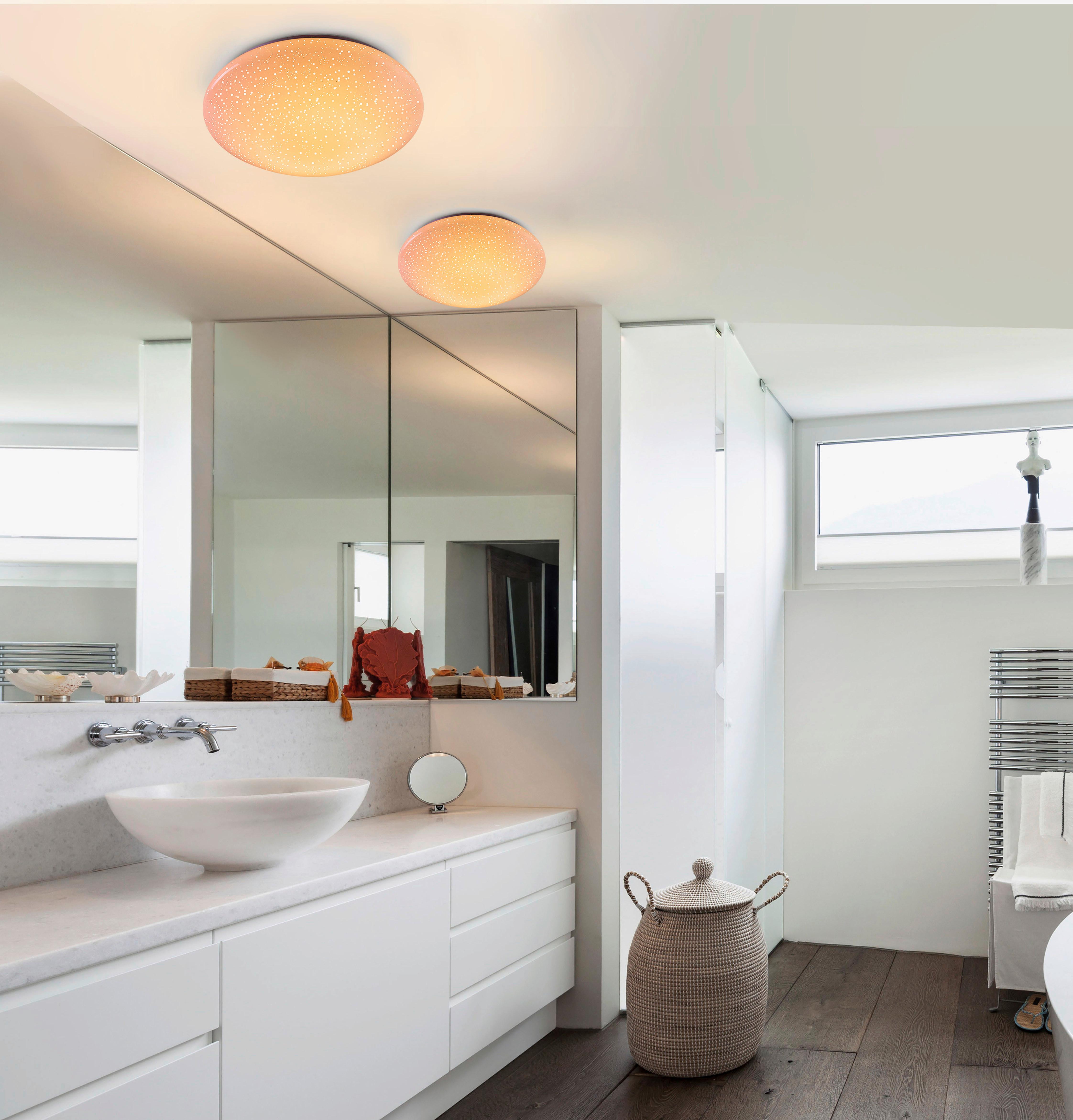 LED-Deckenleuchte Skyler Ø 39 cm mit Farbwechsler und dimmbar - Weiß, Basics, Kunststoff (39/39/12cm)