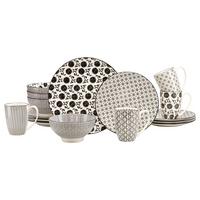 Kombiservice 19738 - Schwarz/Weiß, Basics, Keramik - Creatable