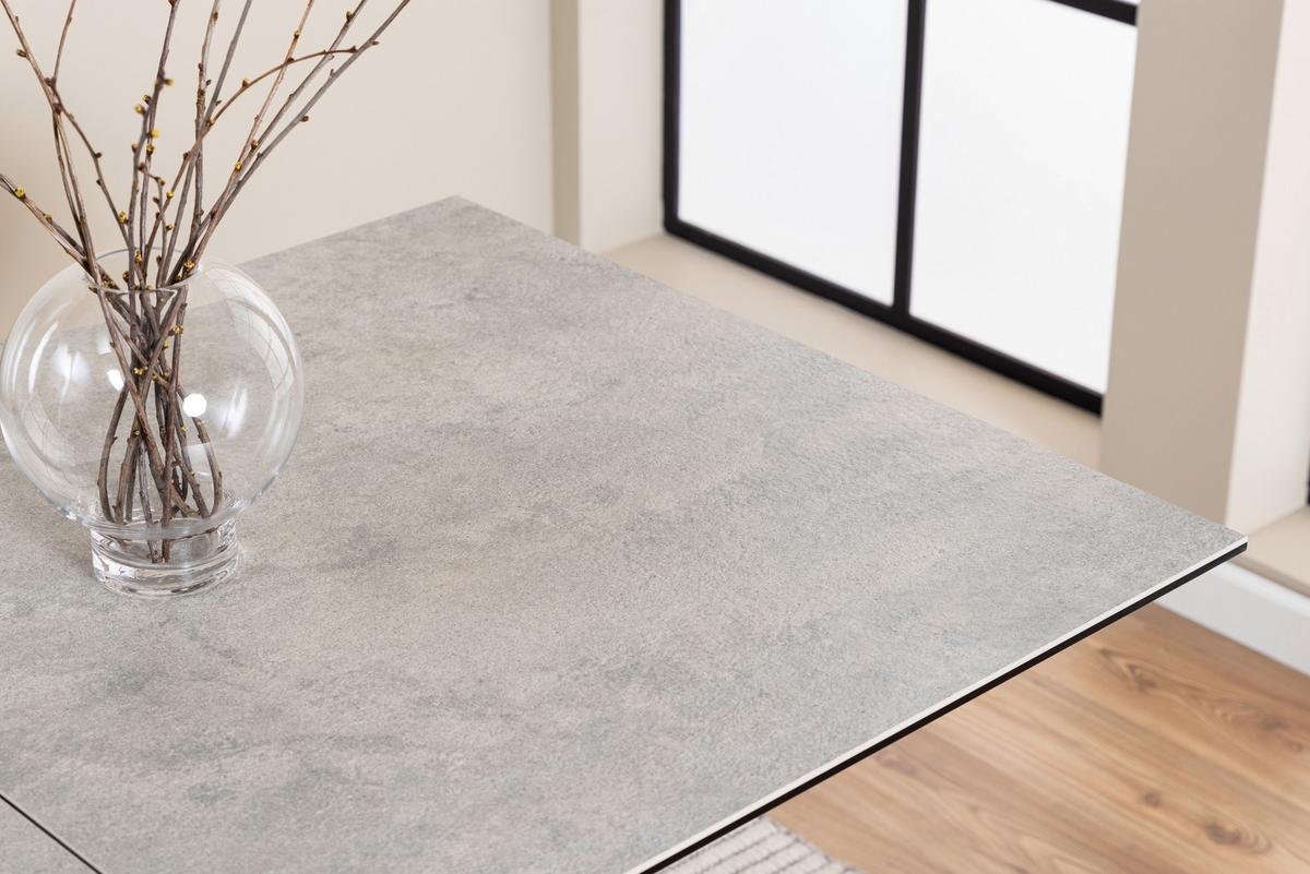 Esstisch Irwine H000023566 - Schwarz/Grau, Design, Glas/Keramik (168-210/90/76cm) - MID.YOU