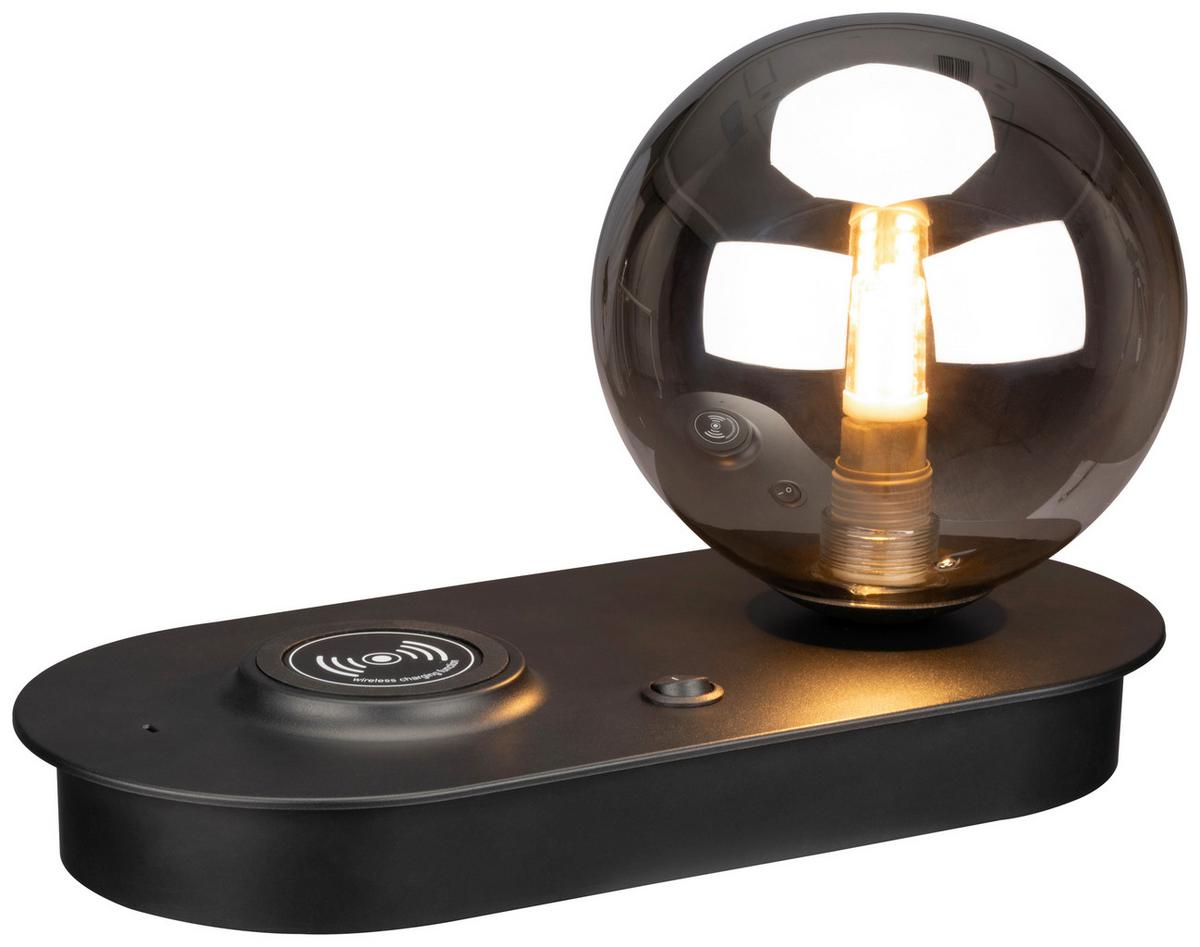 STOLNÁ LAMPA HITL - čierna/svetlosivá, Modern, plast/sklo (25/12/15,2cm) - Modern Living