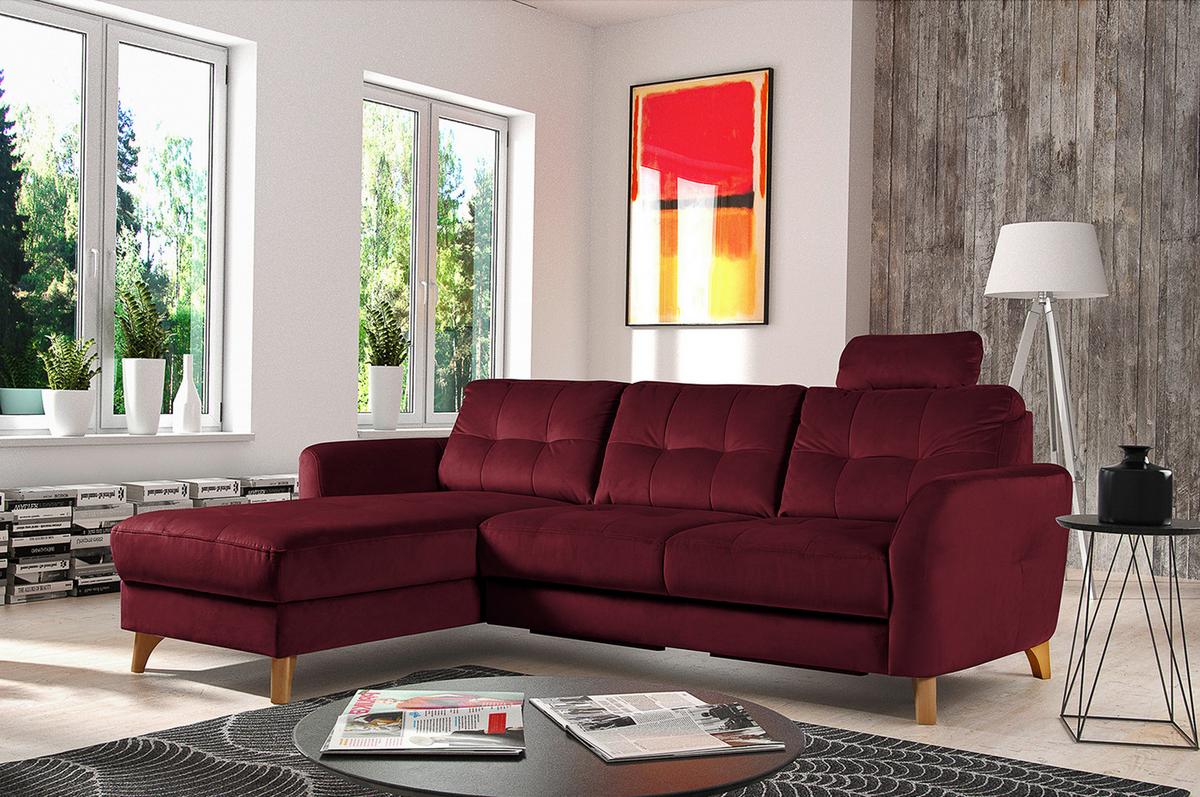 Kopfstütze Nordic, Rot B: 43 cm - Rot, Design, Textil (43/18/15cm) - Livetastic