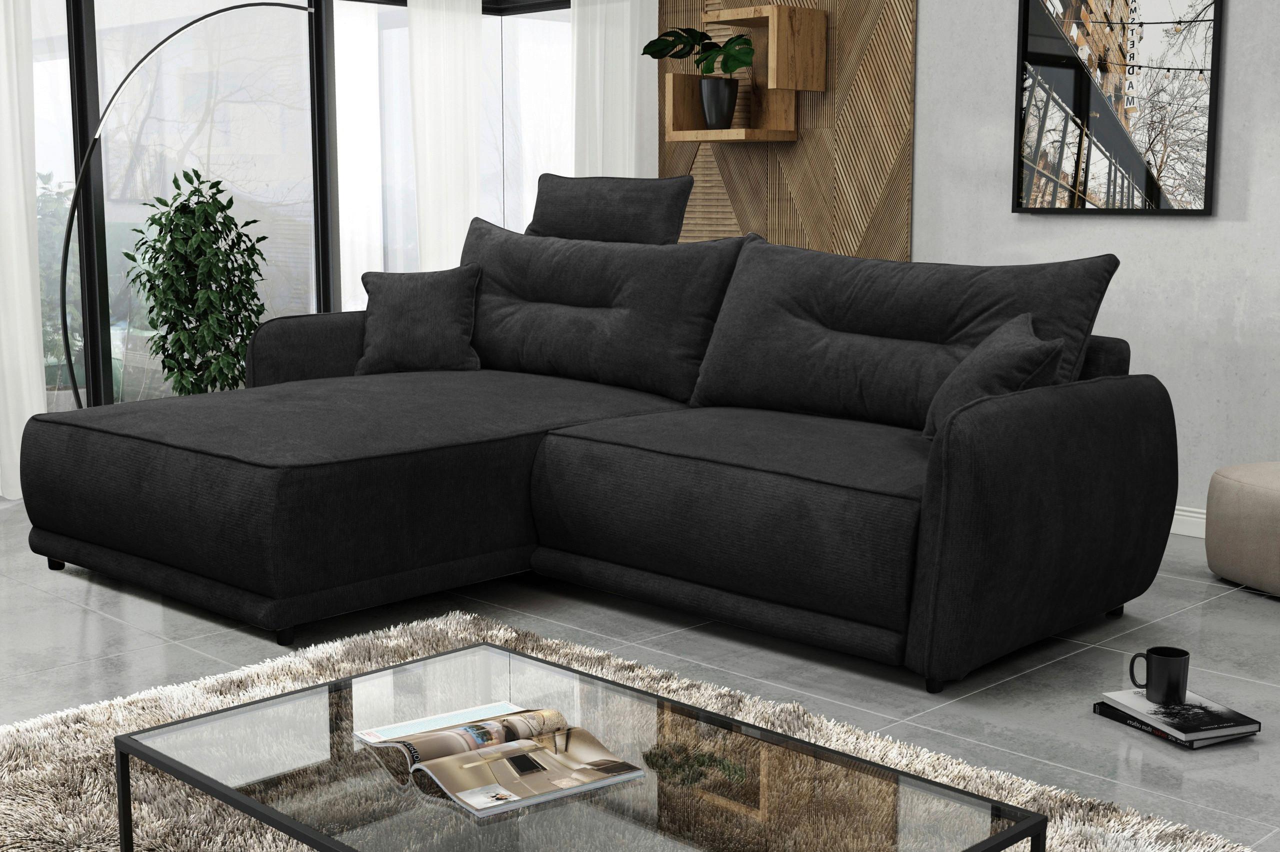 Ecksofa Fresh Anthrazit 195x264 cm - Beige/Anthrazit, Design, Textil (195/264cm) - MID.YOU