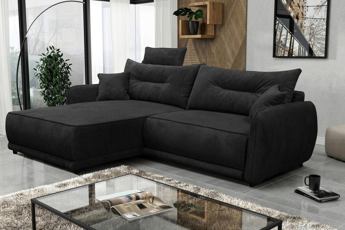 Ecksofa Fresh Anthrazit 195x264 cm - Beige/Anthrazit, Design, Textil (195/264cm) - MID.YOU