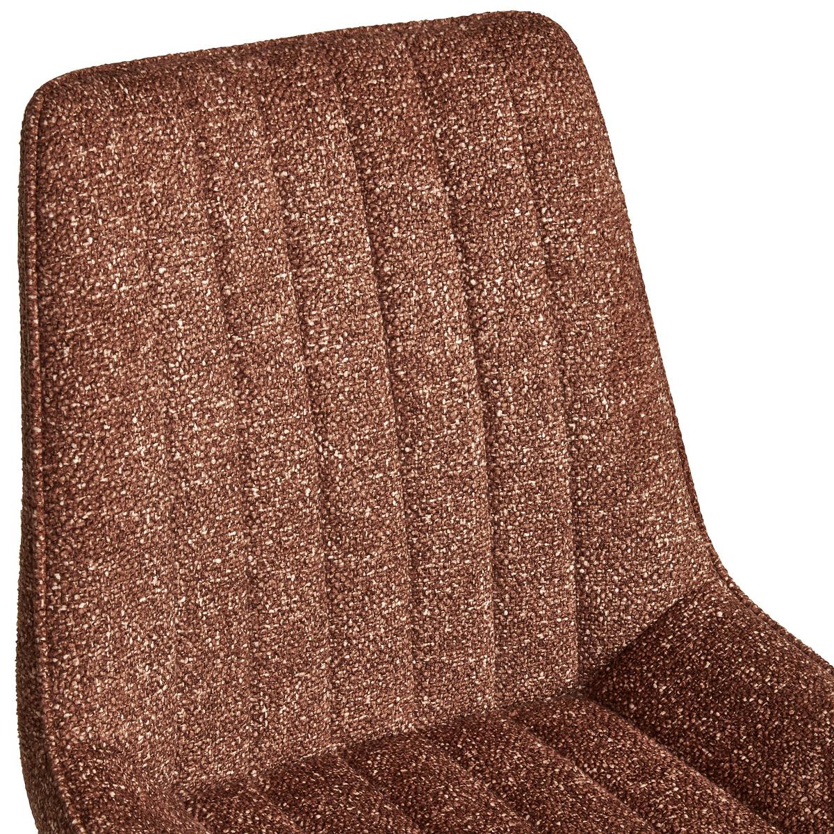 Vierfußstuhl Nikita Leinenoptik Braun, B: 54 Cm - Schwarz/Braun, KONVENTIONELL, Holz/Textil (54/88/61,5cm) - MID.YOU