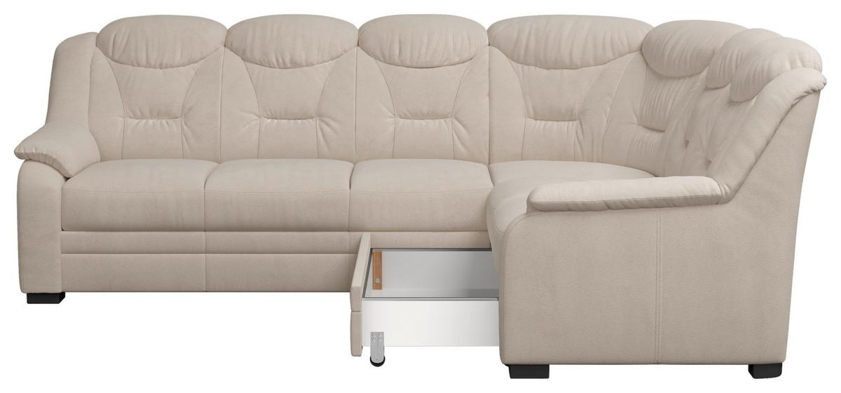 Ecksofa Marcus Beige S: 263x211 Cm - Beige/Schwarz, Basics, Textil (263/211cm) - MID.YOU