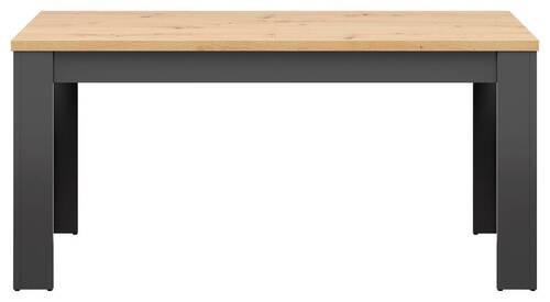 Esstisch Hesen - Graphitfarben/Eiche Artisan, Design, Holzwerkstoff (160/90/76cm)