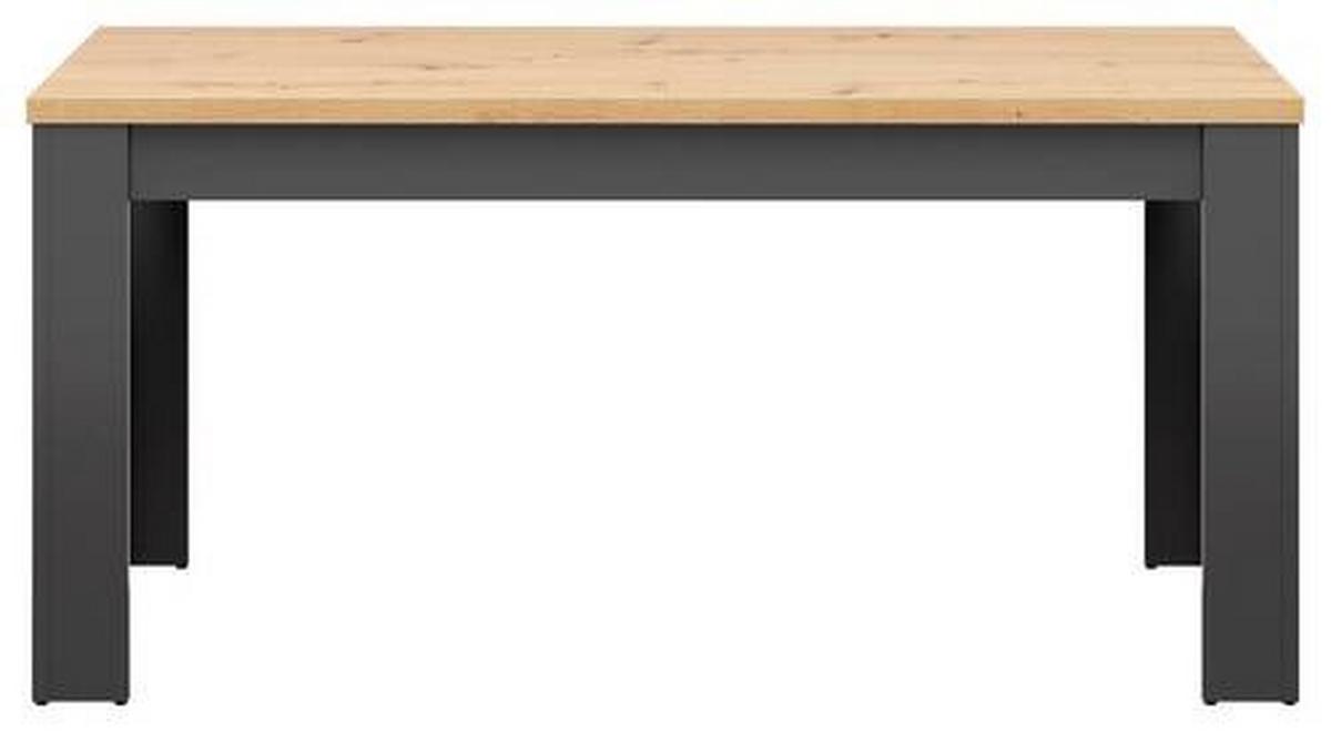 Esstisch Hesen - Graphitfarben/Eiche Artisan, Design, Holzwerkstoff (160/90/76cm)