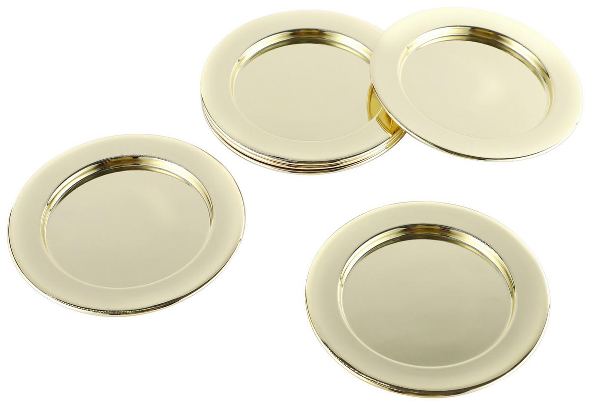 Untersetzer Echtwerk Glasuntersetzer-Set - Goldfarben, Design, Metall (10,9cm) - Echtwerk