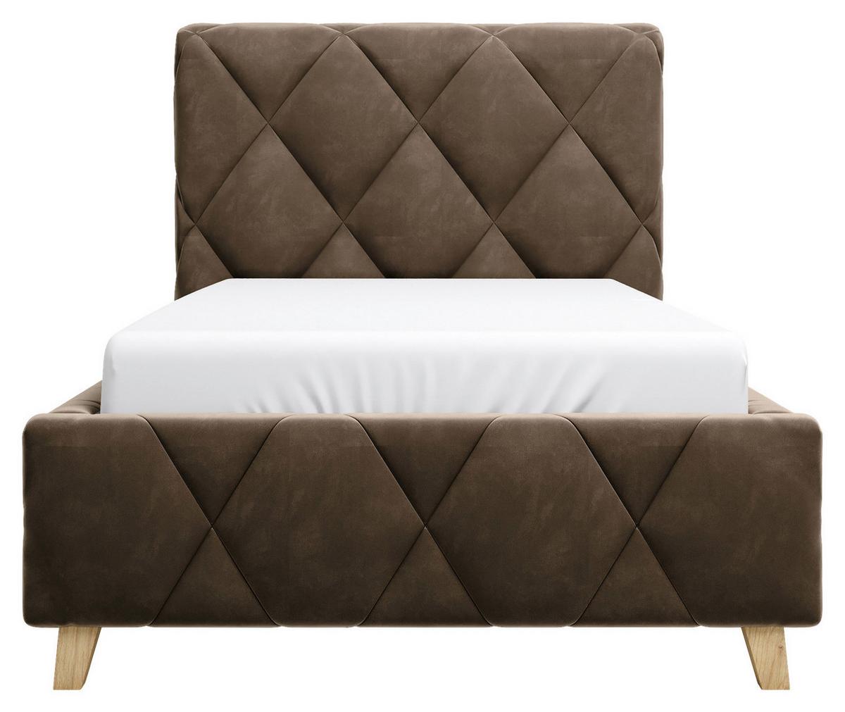 Polsterbett Trivio 100x200 cm Schlammfarbe - Schlammfarben, MODERN, Holz/Holzwerkstoff (100/200cm) - MID.YOU