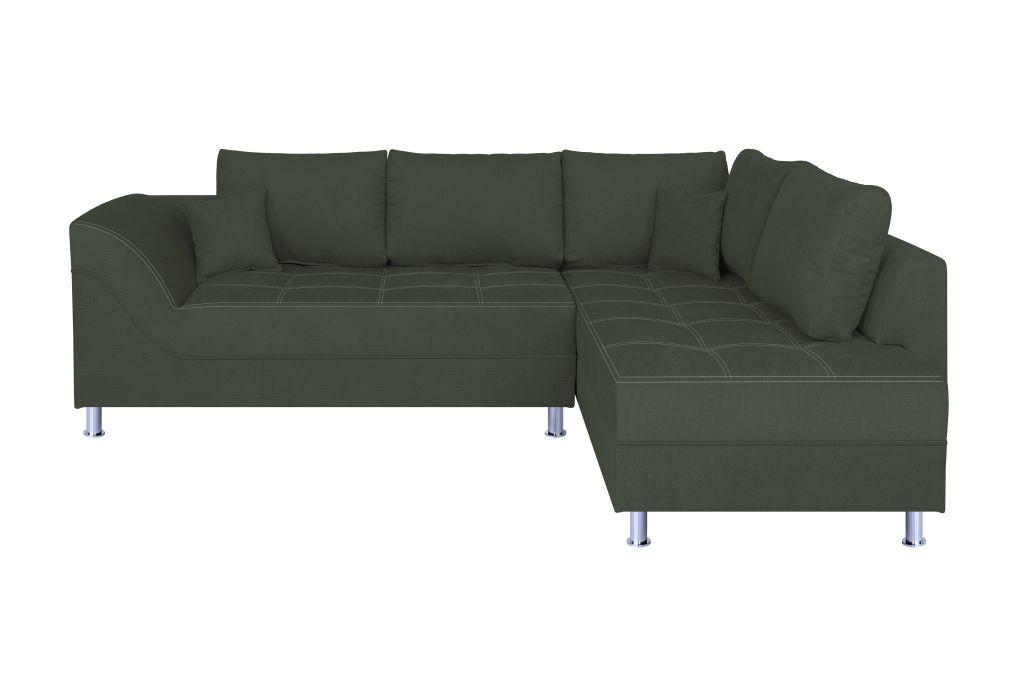 Rohová sedačka BENNY, obojstranná, tmavozelená - čierna/tmavozelená, Design, kompozitné drevo/textil (267/202cm) - P & B