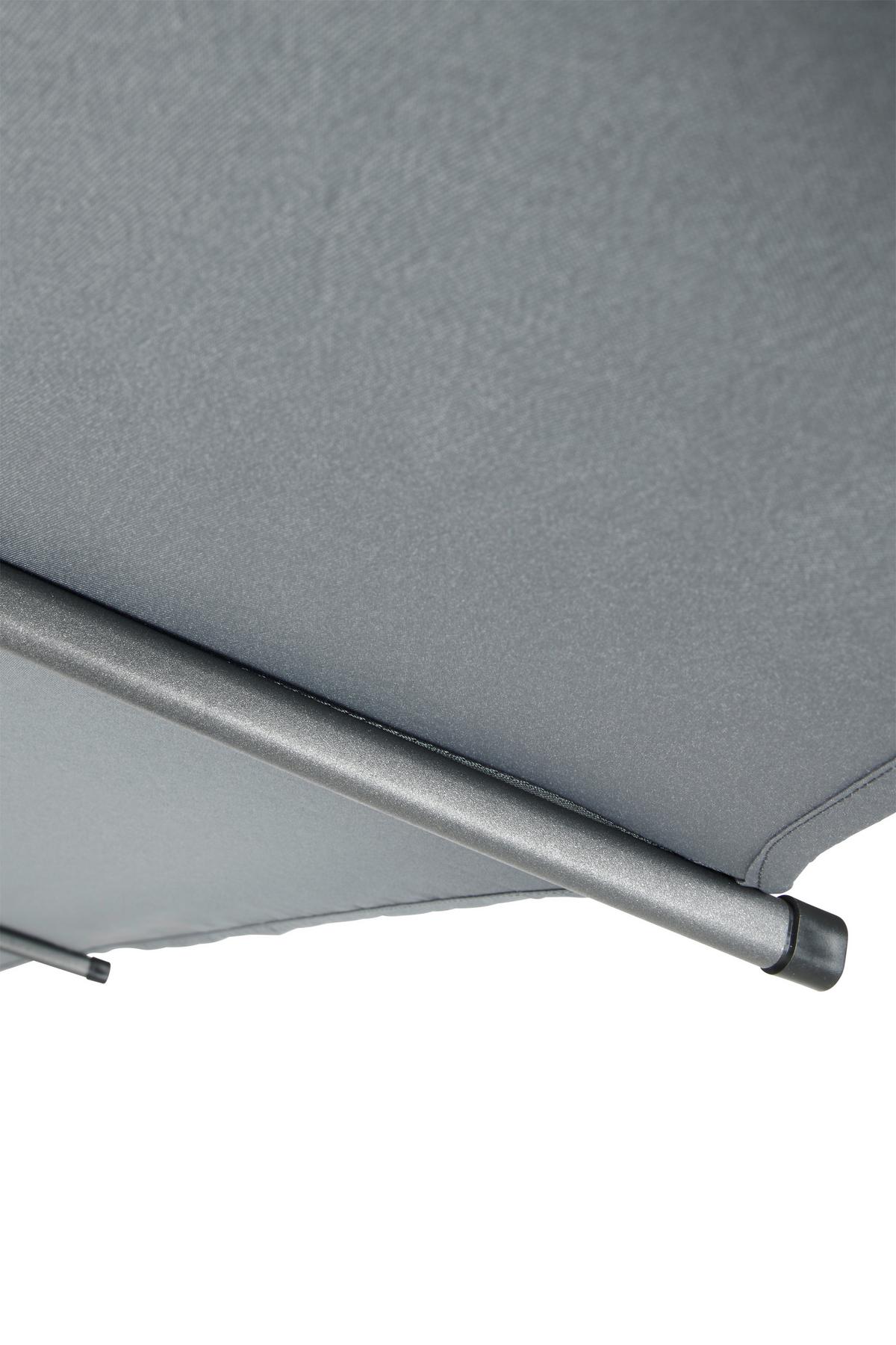 Doppelsonnenschirm Miami BxHxT: 208x400x236 cm Anthrazit - Anthrazit, MODERN, Textil/Metall (208/400/236cm) - Beldano