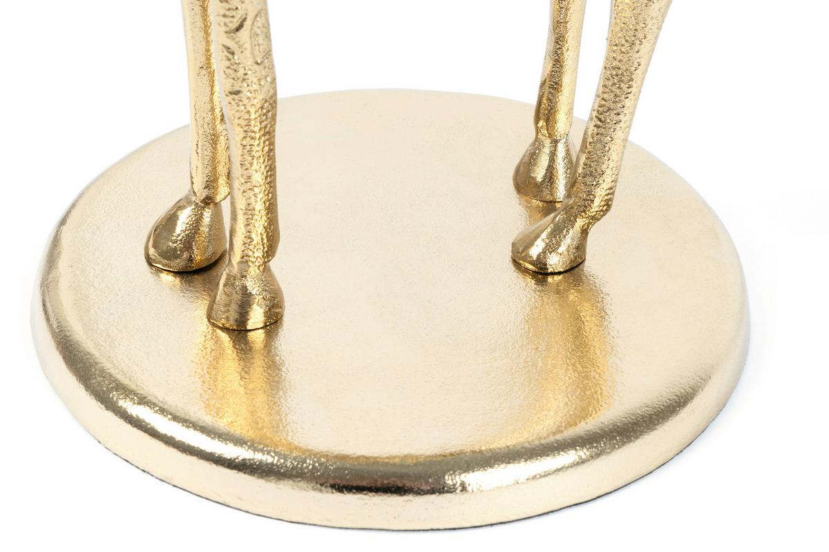 Beistelltisch Animalty 225 Goldfarben B: 58 Cm - Goldfarben, Design, Glas/Metall (40/40/58cm) - Kayoom