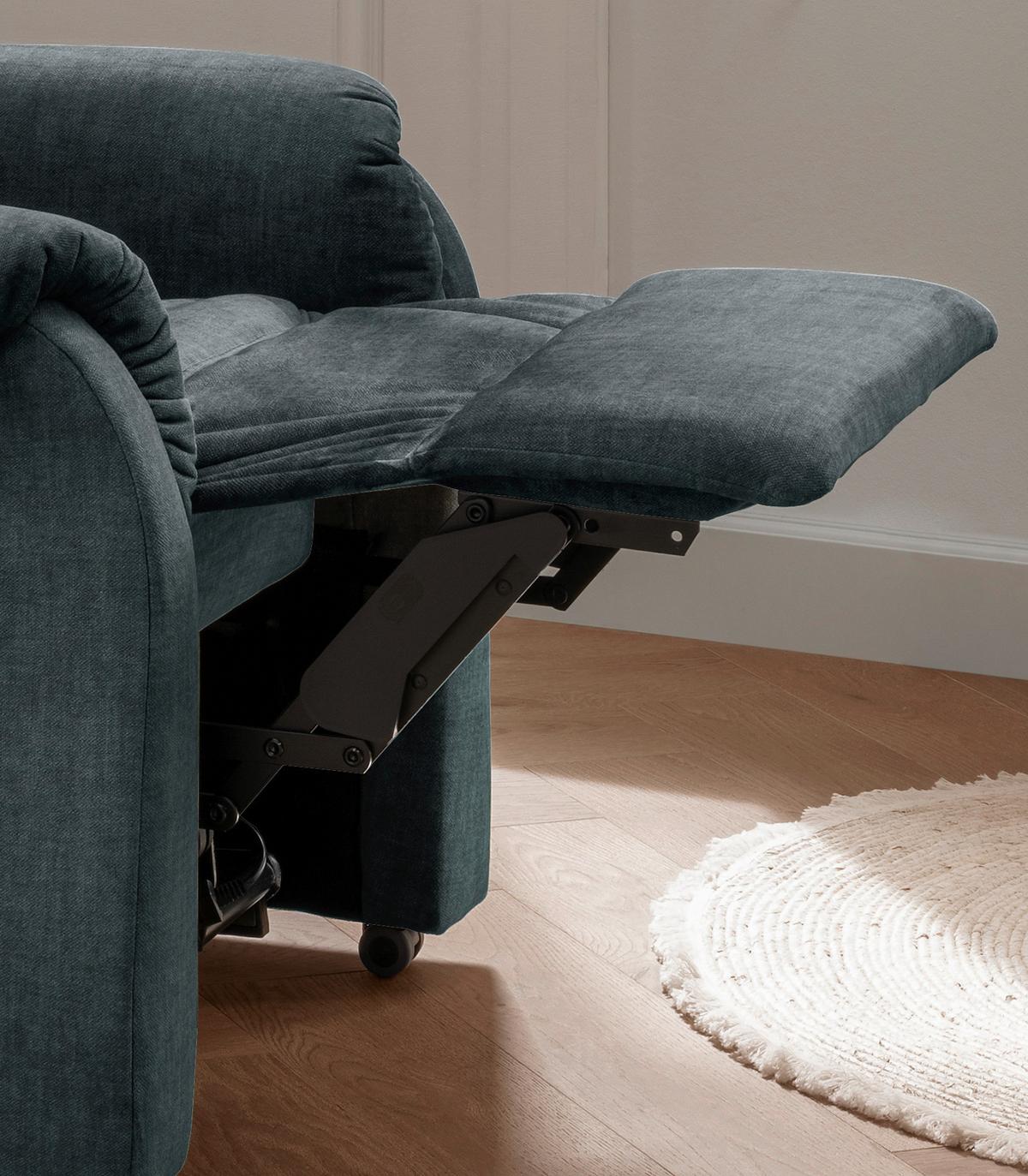 Fernsehsessel Nino Dunkelblau B: 76 cm - Schwarz/Dunkelblau, Design, Textil (76/106/94cm) - Livetastic