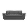 2-sitzer-sofa Franzi Grau Webstoff - Chromfarben/Grau, KONVENTIONELL, Textil (210/81/97cm) - MID.YOU