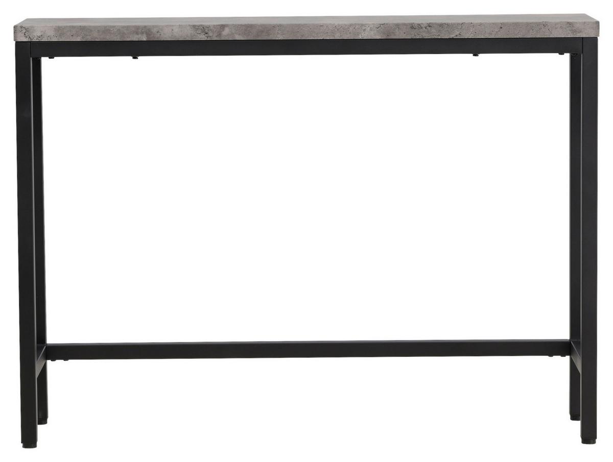 Beistelltisch Rise - Schwarz/Grau, Design, Holzwerkstoff/Metall (110/30/80cm) - Livetastic