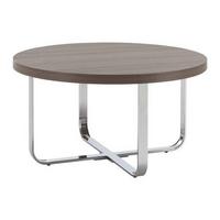 Konferenčný stolík CARL farby dubu - farba duba/chrómová, Modern, kov/drevo (80/80/42cm) - Bessagi Home