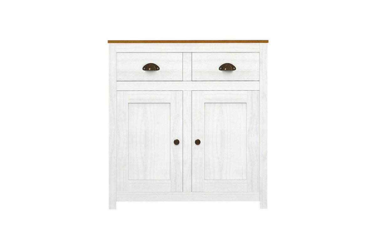 Kommode Weiß B: 86cm - Weiß, Natur, Holz (86/90/45cm) - Livetastic