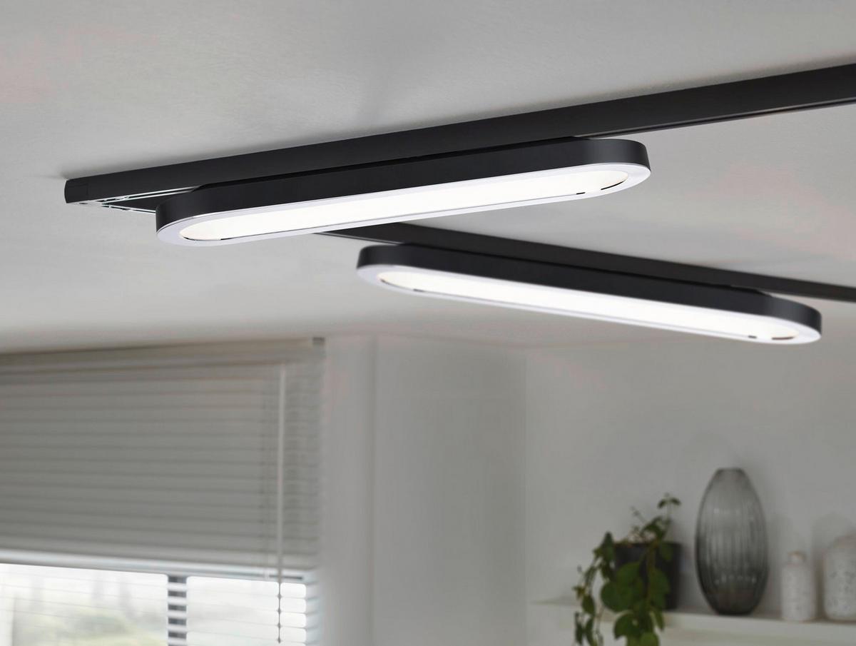Schienensystem Strahler 96920 LED-Stableuchte - Chromfarben/Schwarz, Design, Kunststoff/Metall (38/3,5/11cm) - Paulmann